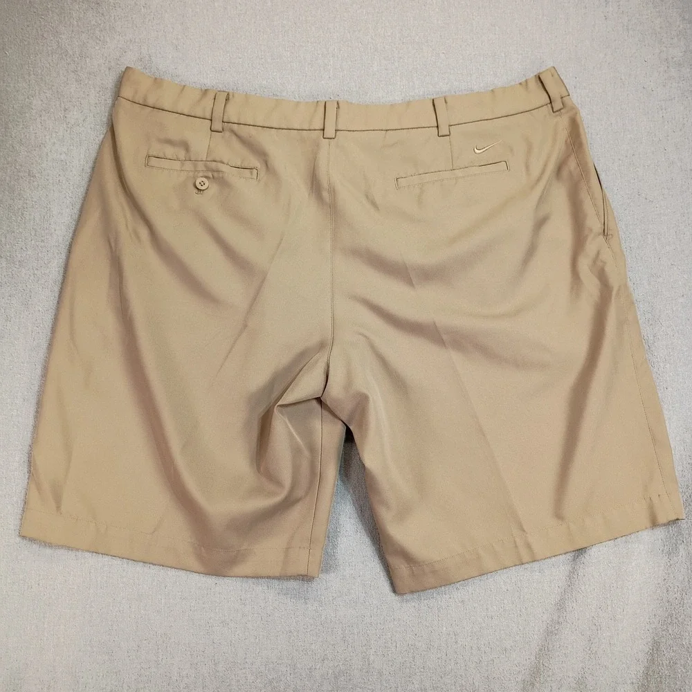 Nike Golf Mens 42 Khaki Shorts Dri Fit Pleated Performance 11